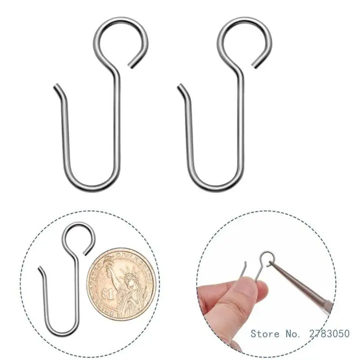 20 PC / Metal S-Shaped Drapery Curtain Hook