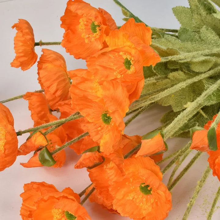 Orange Poppies Faux Flower