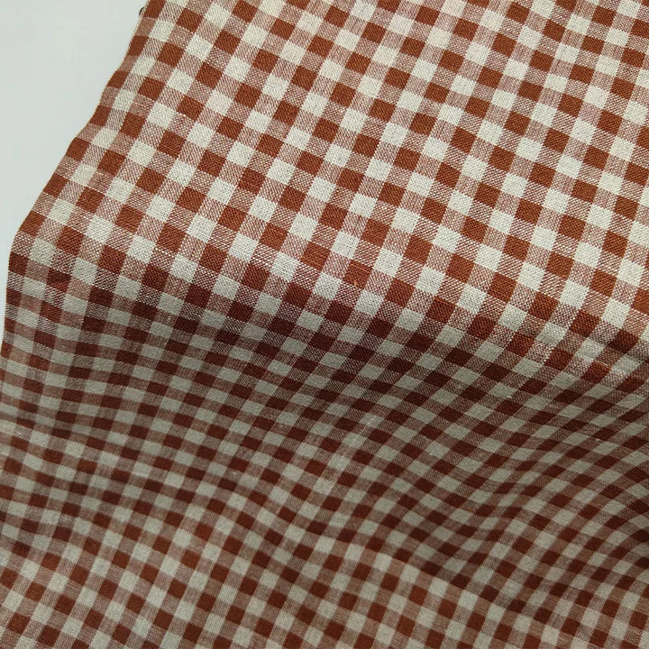 9 Colors / Truong Plaid 100% Linen Fabric