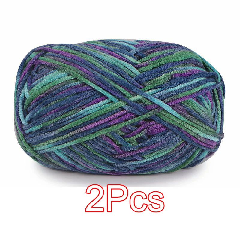 2PC / Tie-dye Crochet Yarn