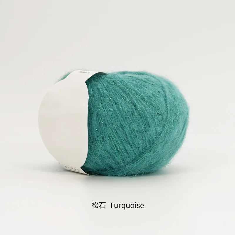 50g Golden Sequined Mohair Yarn