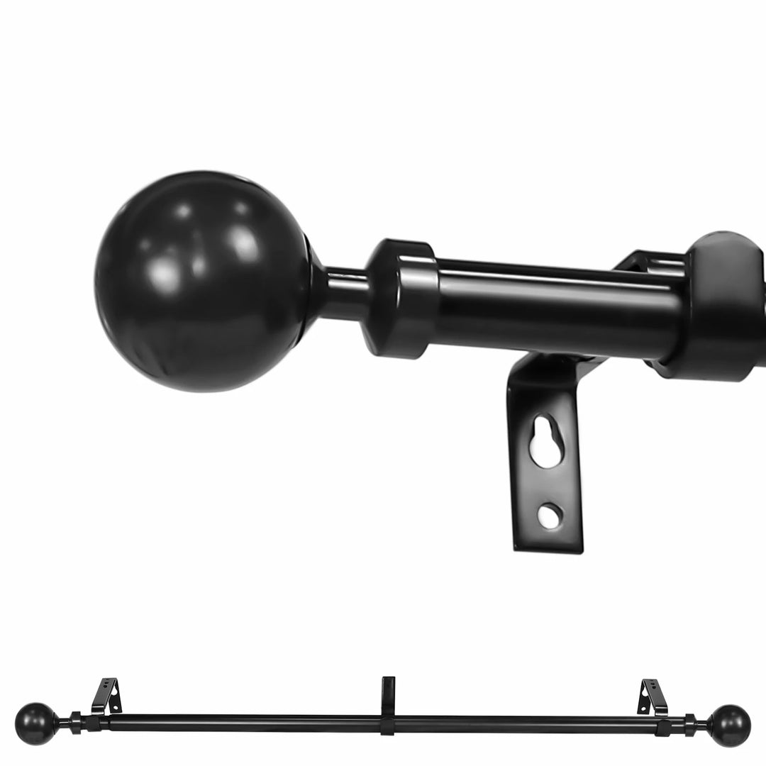 Kore 5/8 Inch Adjustable Heavy Duty Curtain Single Rod Set