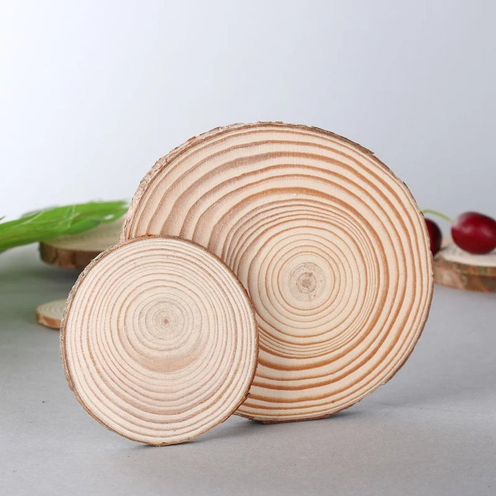 Natural Round Wood Coasters