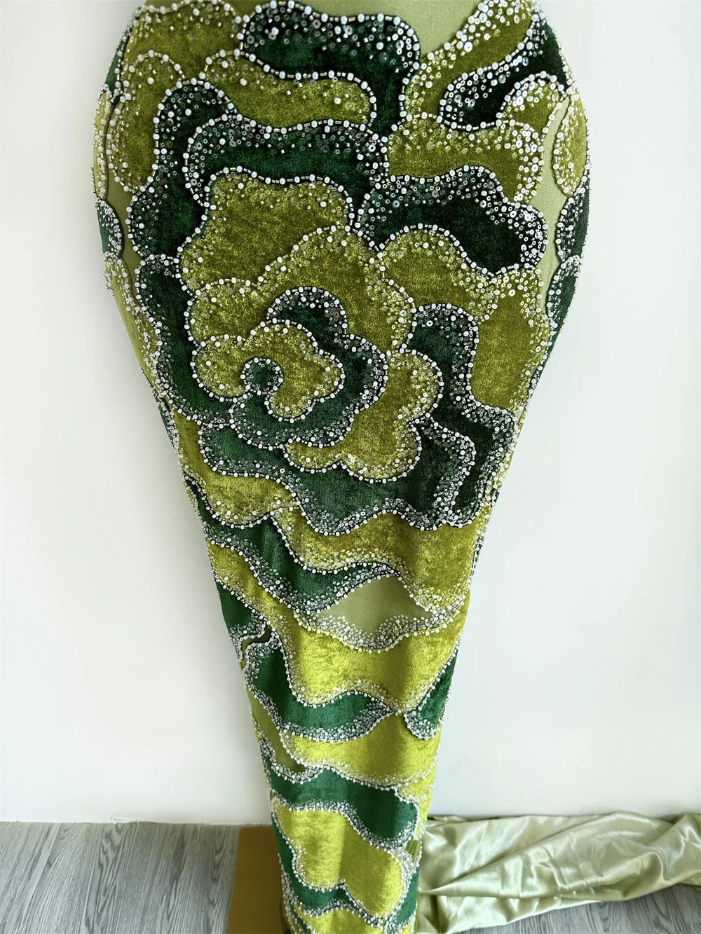 5 YARDS / 6 COLORS / Althéa Beaded Embroidery Bridal Mesh Lace Fabric