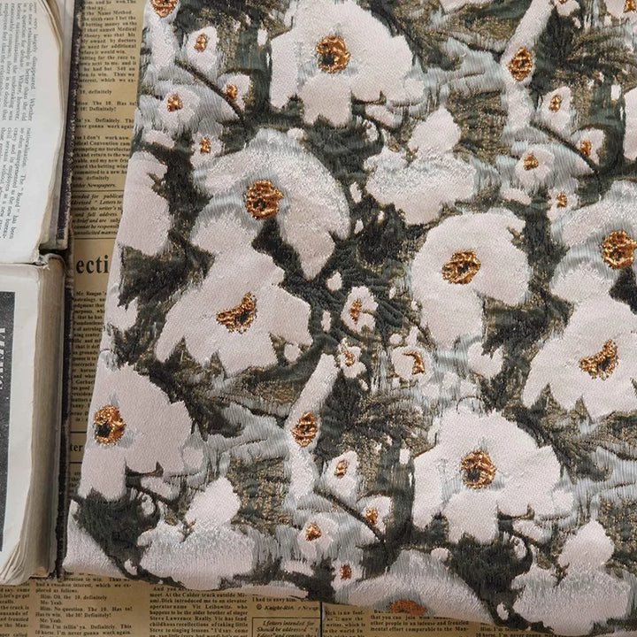 Mito Ink Style Flower Yarn Dyed Jacquard