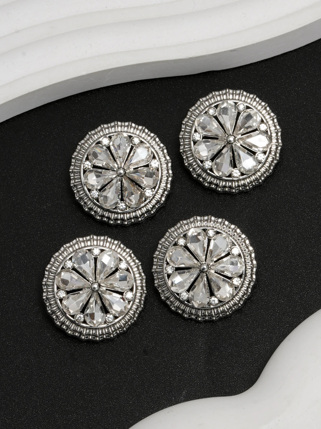 4 PC / Heim Rhinestone Buttons