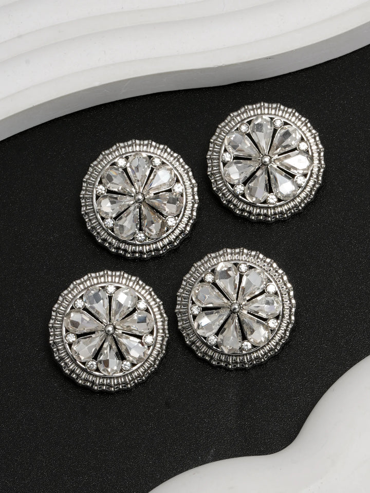 4 PC / Heim Rhinestone Buttons