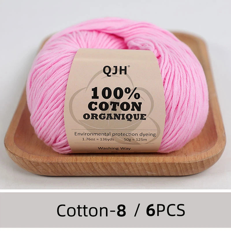 6 PC / 100% Egyptian Cotton Summer Soft Yarn