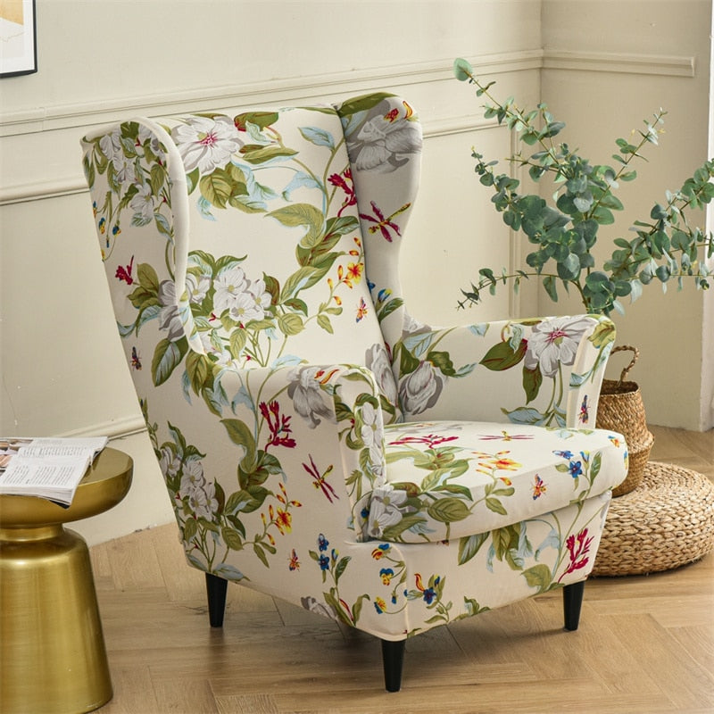 Classic Floral Stretch Armchair Cover