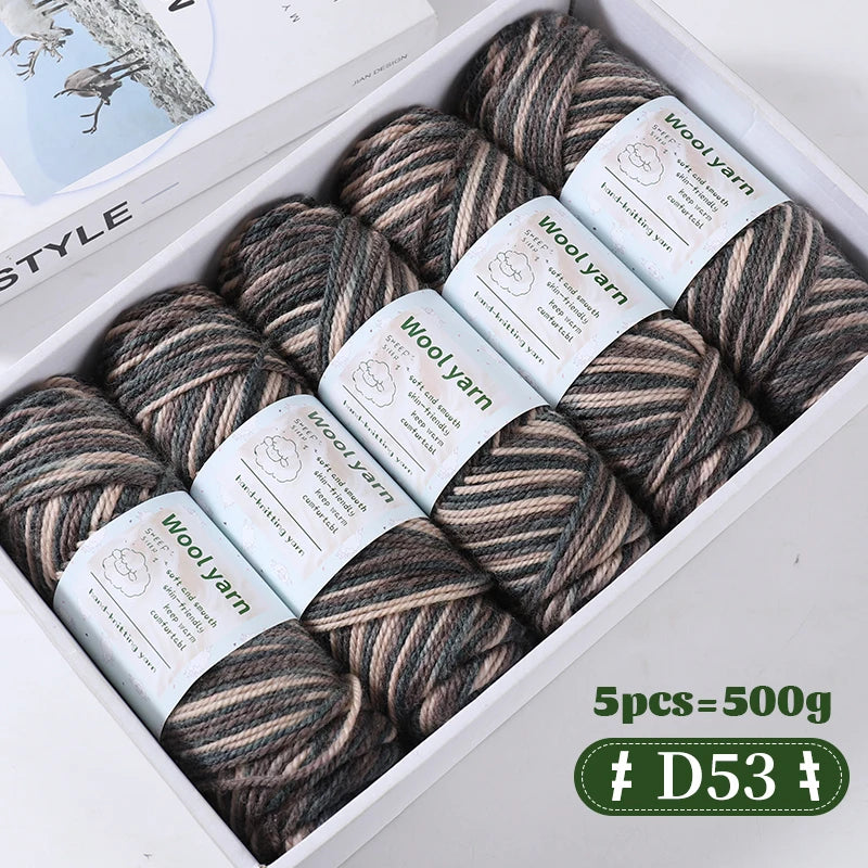 500g Gradient Color Rainbow Yarn