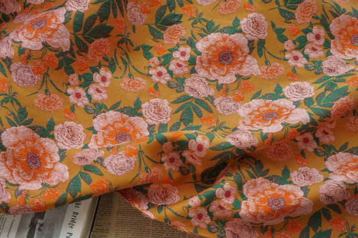 Oskjlo Floral Woven Jacquard Fabric