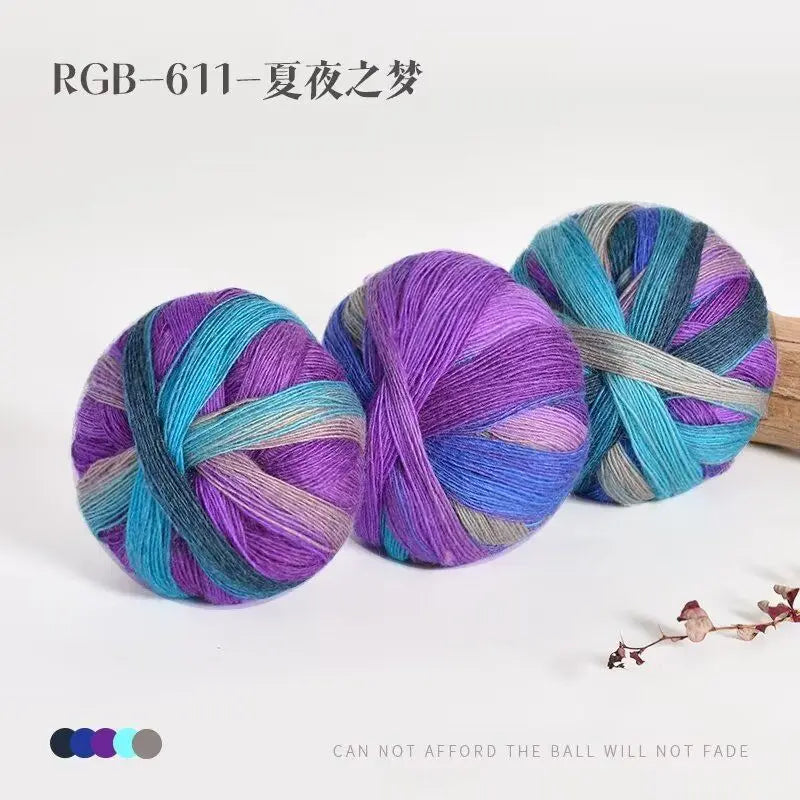 300g Pack Rainbow Wool Yarn