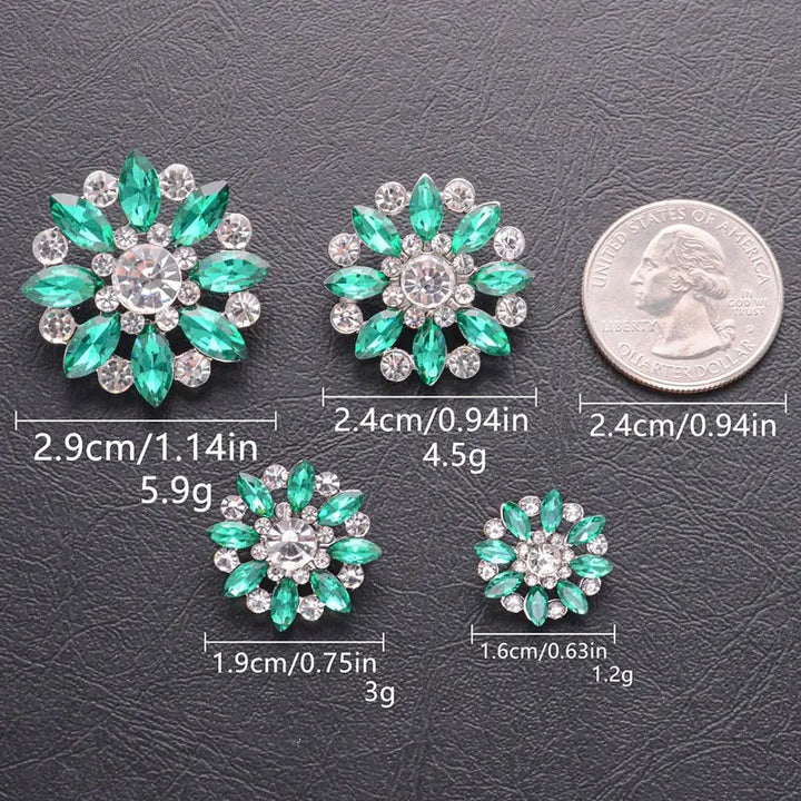 5 PC / Esoic Rhinestone Buttons