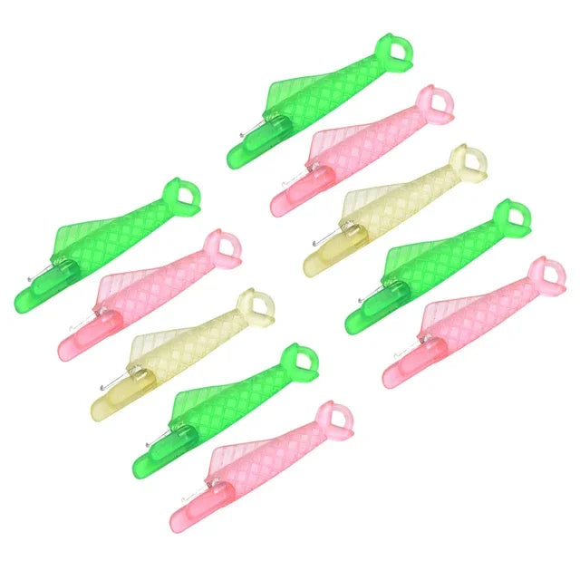 5 PC / Mini Fish Shaped Needle Threader Hook