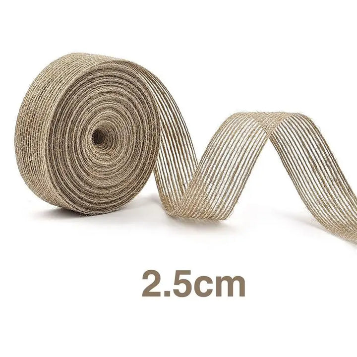 10 Meter / Hessian Burlap Ribbon Roll