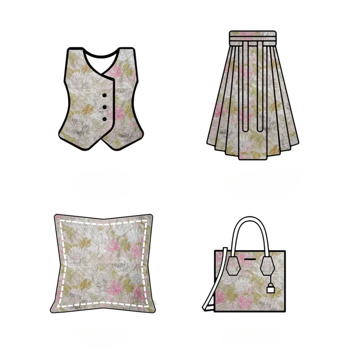 Milosomo Large Flower Painting Design Jacquard Fabric