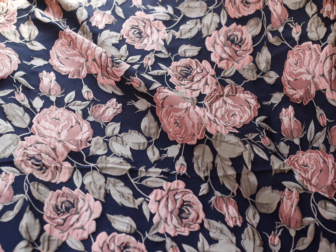 Zinga 3D Large Flower Yarn Dyed Jacquard Fabric