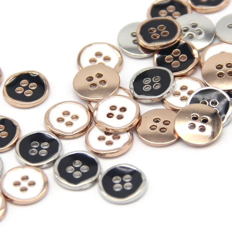 Celain 11mm Small Metal Button - 20 PC