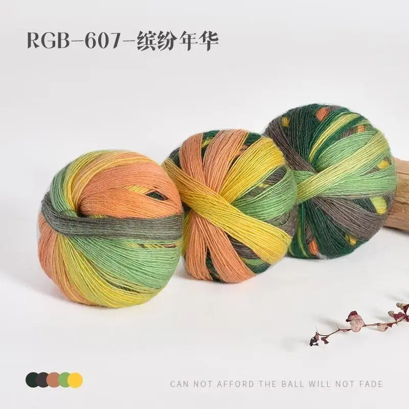 300g Pack Rainbow Wool Yarn