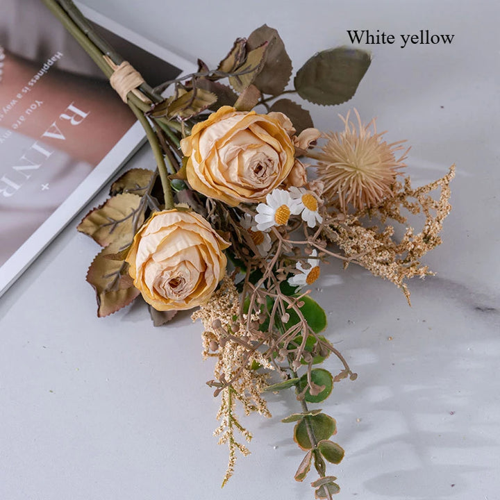 Elowen 16 Inch Artificial Rose Bud Hand-tied Bouquet