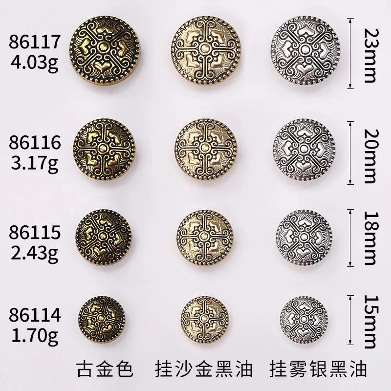 10 PC / Apark Metal Buttons