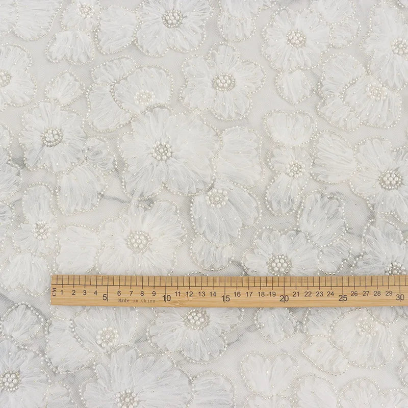 Aven Embroidered Tulle Lace Fabric