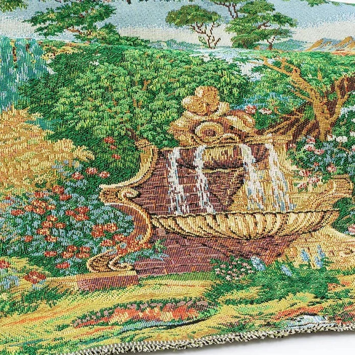Labrie Multi Color Floral Scenic Garden Chenille Woven Jacquard Fabric