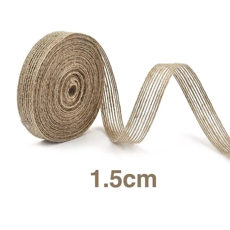 10 Meter / Hessian Burlap Ribbon Roll