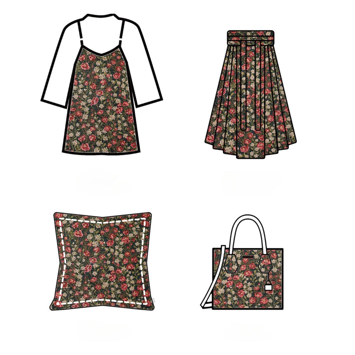 Glendale Rural Style Floral Woven Jacquard Fabric