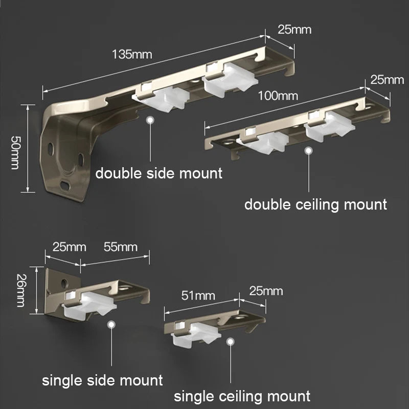 Quiet Single Double Curtain Track