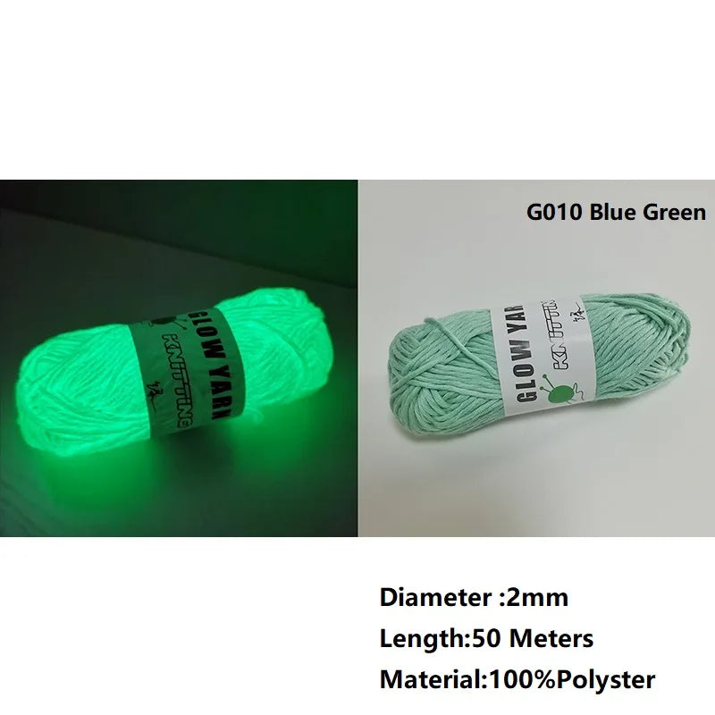 2mm 4mm Luminous Yarn Glow in the Dark Yarn