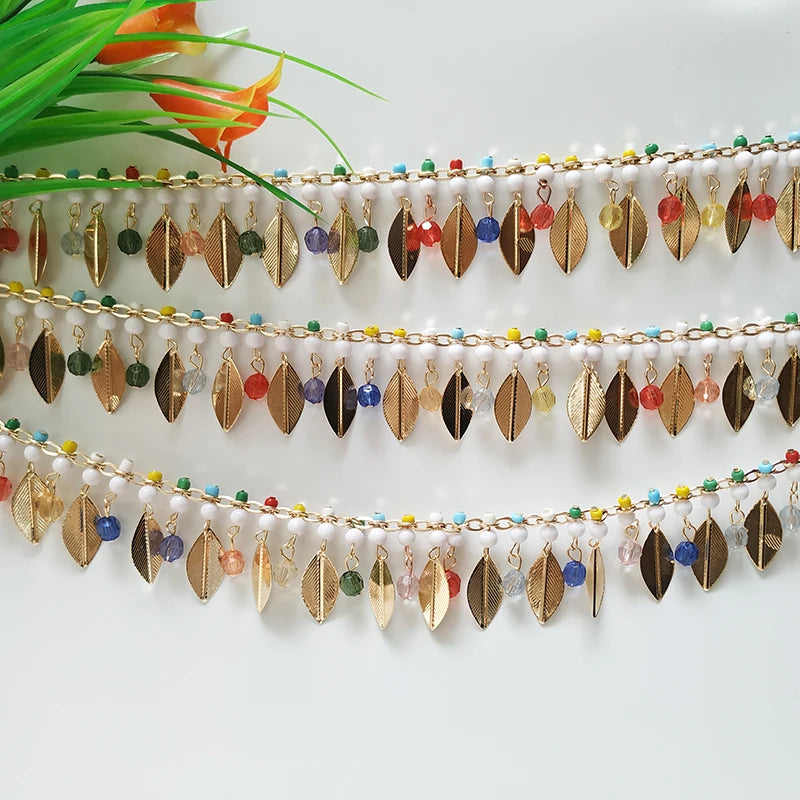 Ramses Metal Beaded Tassel Fringe Trim