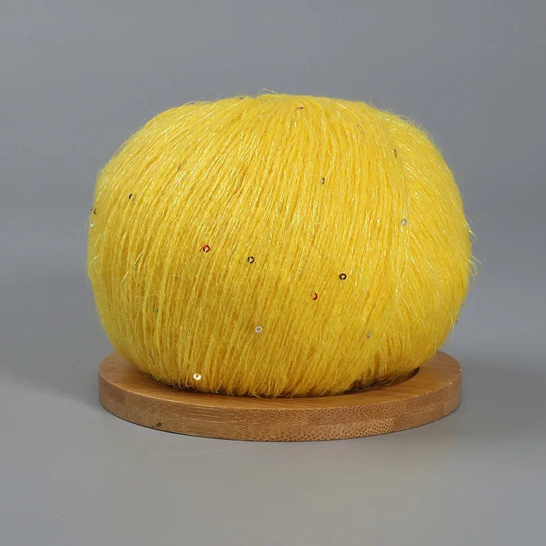 50g Lace  Mohair Yarn with Sequins