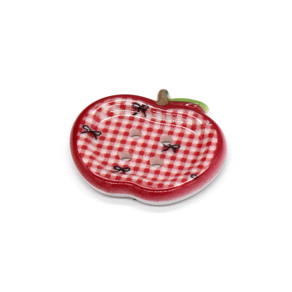 Totson 25mm Cute Fruit Shape Plastic Button - 10 PC