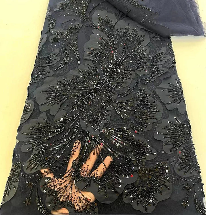 5 YARDS / 10 COLORS / Seraphine Beaded Embroidery Bridal Mesh Lace Fabric