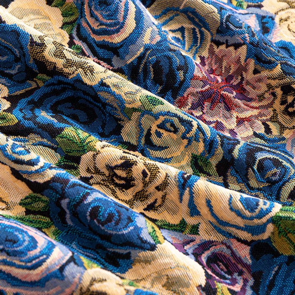 Amalfi Oil Paint Floral Chenille Fabric