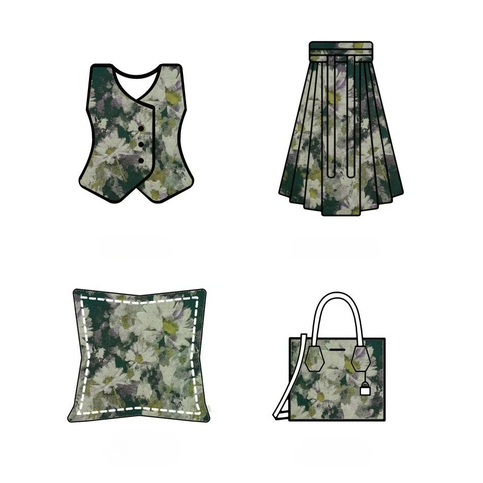 Findel Oil Painting Style Flower Yarn Dyed Jacquard Fabric