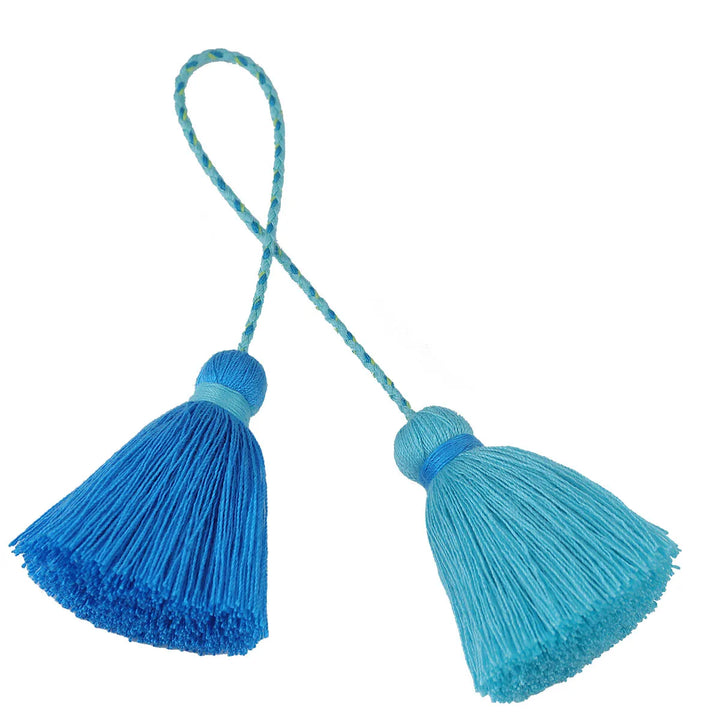 2 PC Vireau Double Tassel Cotton Thread Cord Tassels