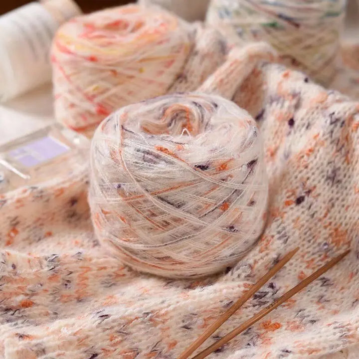 600g Colorful Dot Rainbow Soft Yarn