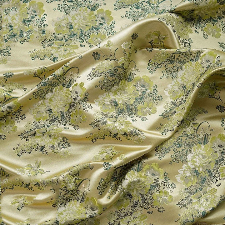 Bertrand Peony Flower Woven Brocade Jacquard Fabric