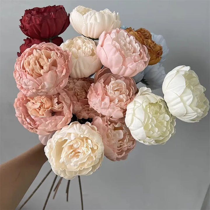 3 Peony Bloom Faux Flower
