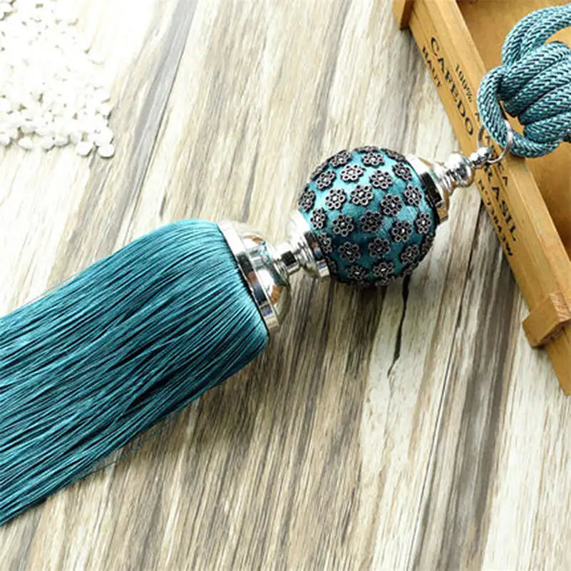 2 PC Eloure Curtain Tassel Fringe Tiebacks