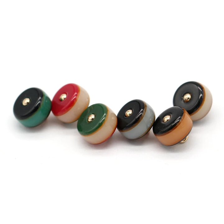 Woxo 10mm Multicolor Round Resin Button - 10 PC