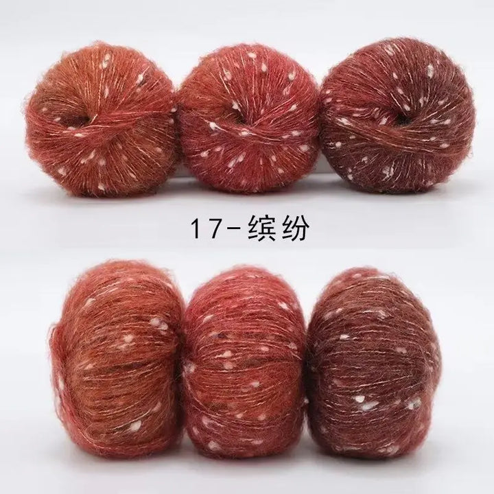 50g Rainbow Pearl Mohair Yarn