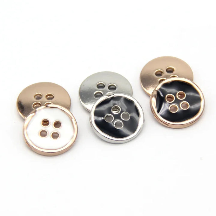 Celain 11mm Small Metal Button - 20 PC