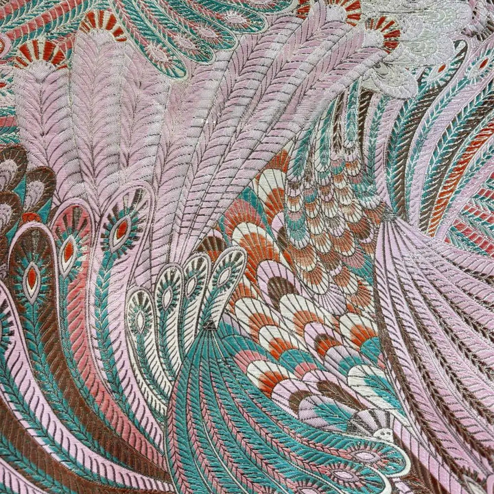 Gullier Beautiful Peacock Design Woven Jacquard Fabric