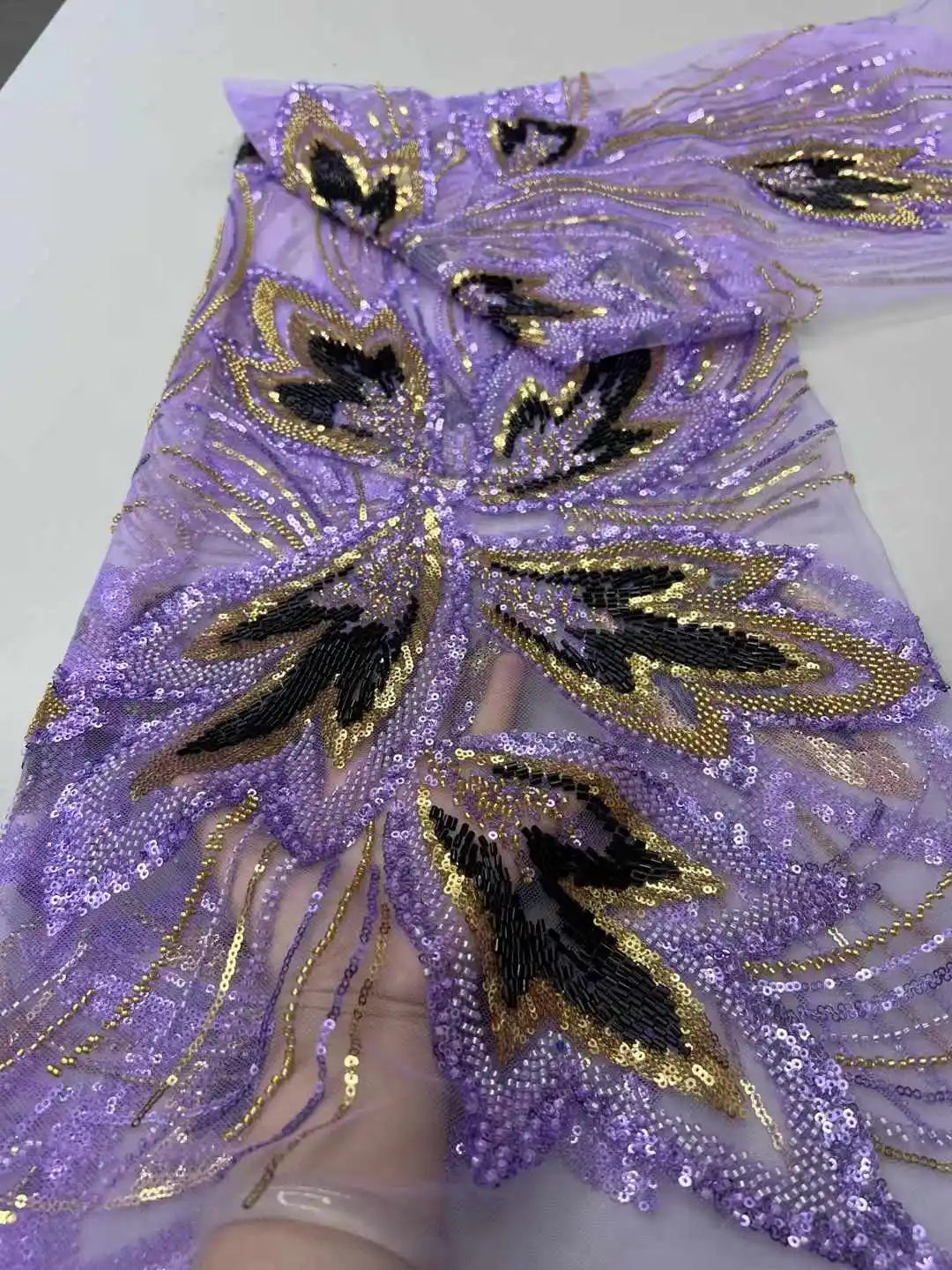 5 YARDS / 10 COLORS / Ornexa Beaded Embroidery Bridal Mesh Lace Fabric