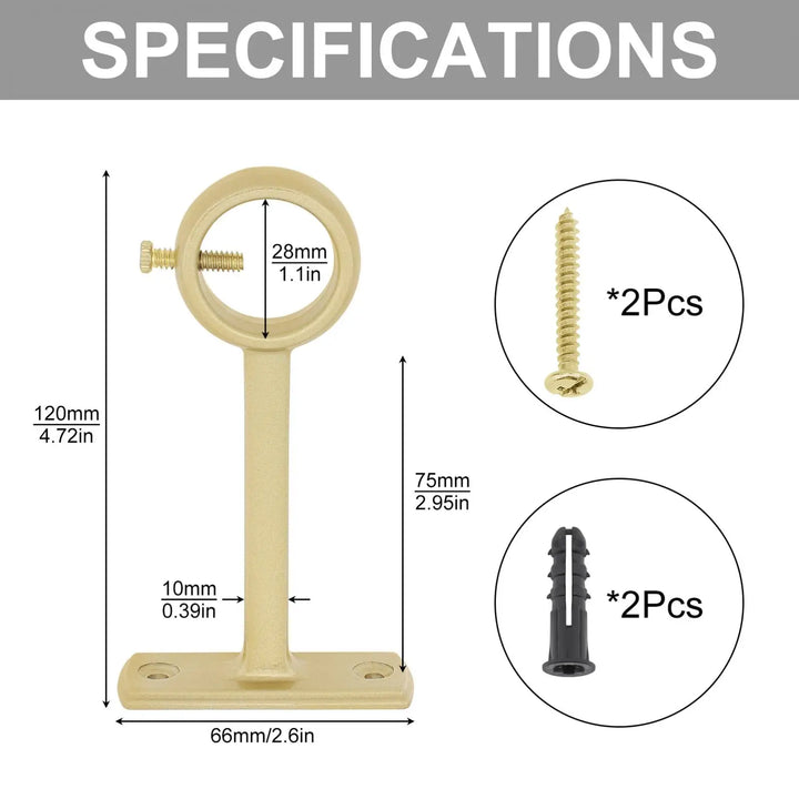 28mm / 1 Inch Heavy Duty Metal Support Bracket