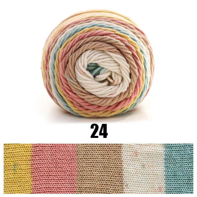 100g Ball Rainbow Cotton Yarn