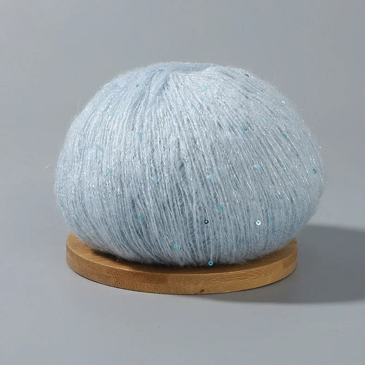 50g Lace  Mohair Yarn with Sequins
